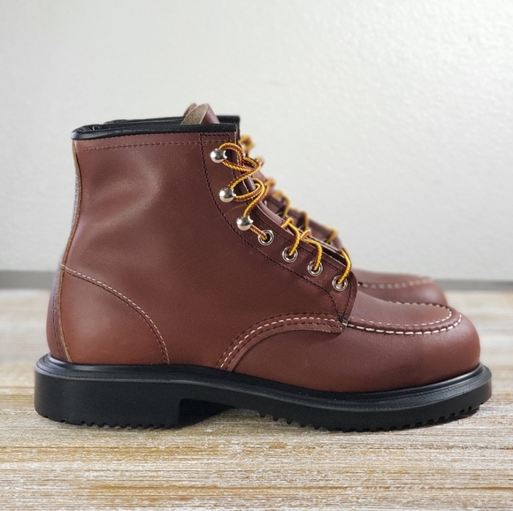Red Wing Shoes Men's Brown Leather Boots 8249 New - Picture 6 of 14